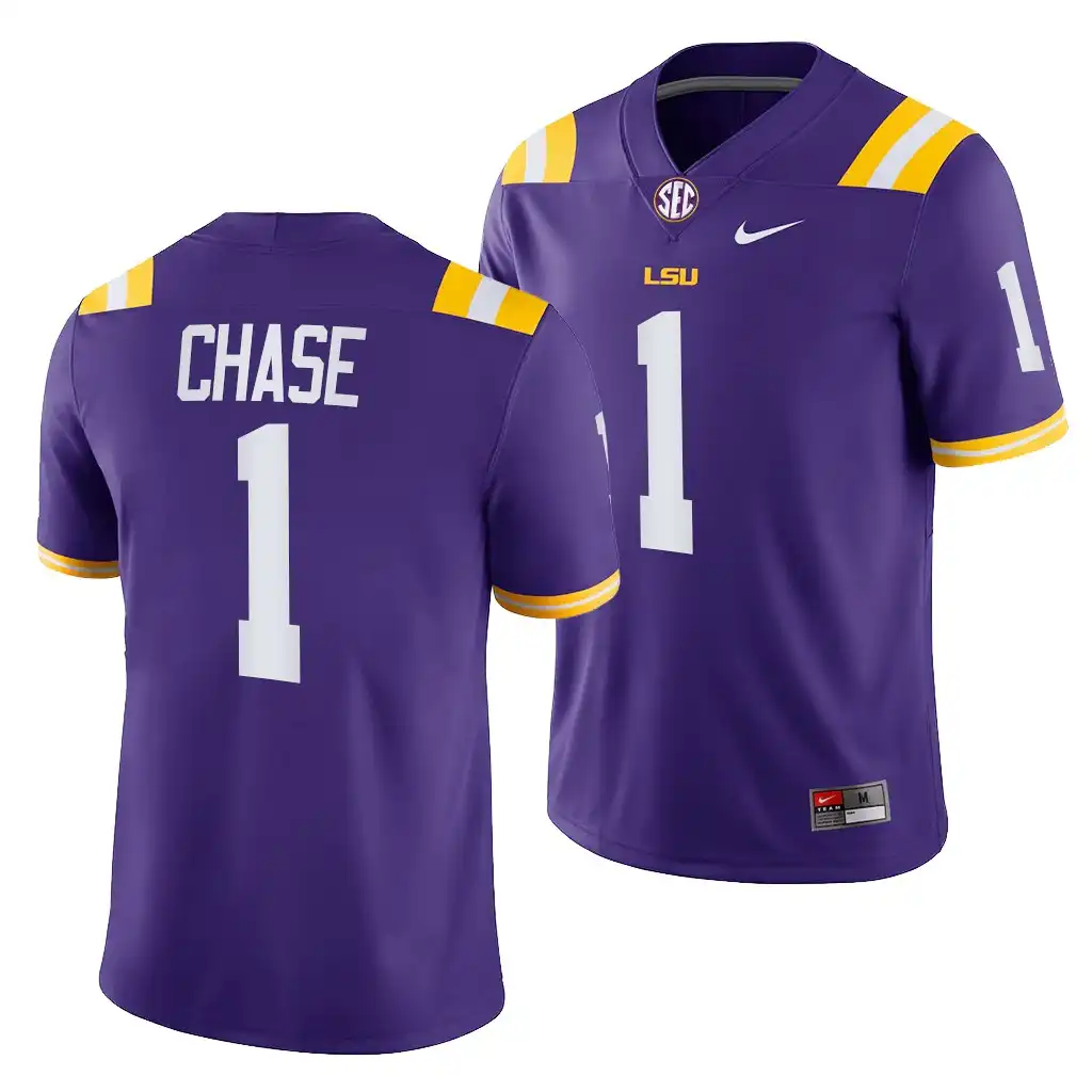 LSU Tigers #1 Chase Ja'Marr Men's Purple NCAA Alumni NFL Football Jersey 2409LSRS8