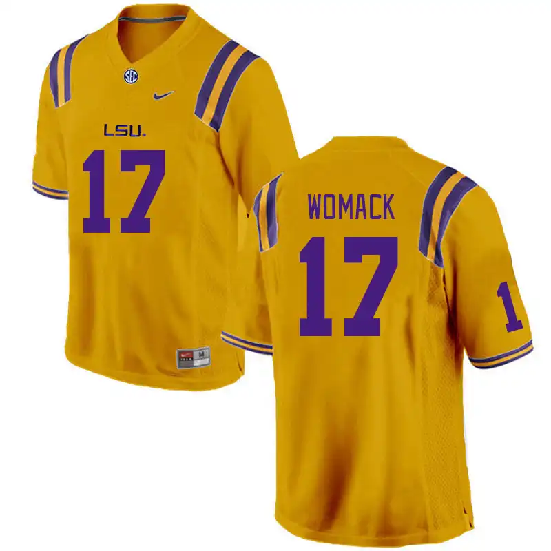 LSU Tigers #17 Da'Shawn Womack Men's Gold NCAA Football Jersey 2409QBYY6