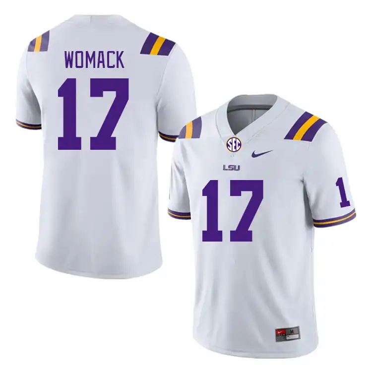 LSU Tigers #17 Da'Shawn Womack Men's White NCAA Football Jersey 2409ONQV0