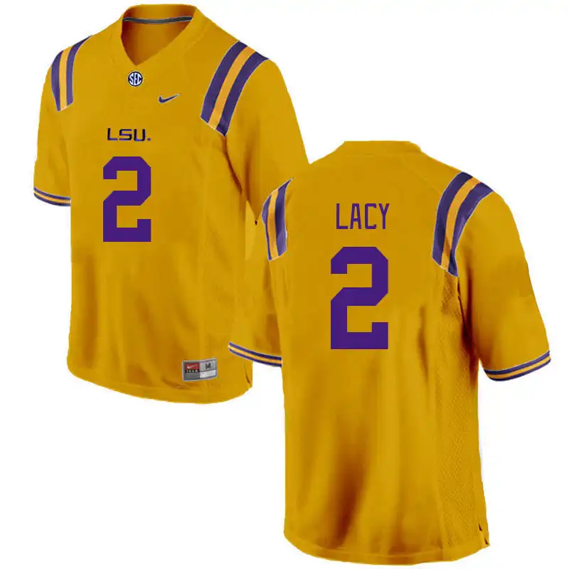 LSU Tigers #2 Kyren Lacy Men's Gold NCAA Football Jersey 2409JNQZ0