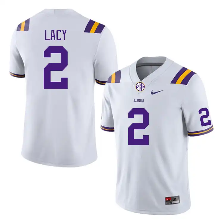 LSU Tigers #2 Kyren Lacy Men's White NCAA Football Jersey 2409HISO7