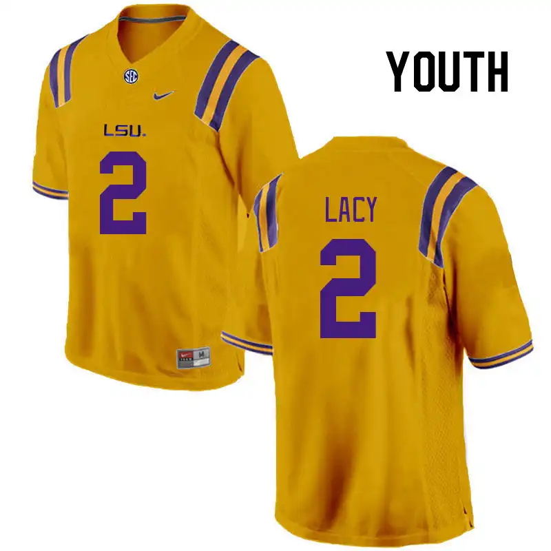 LSU Tigers #2 Kyren Lacy Youth Gold NCAA Football Jersey 2409QMRU8