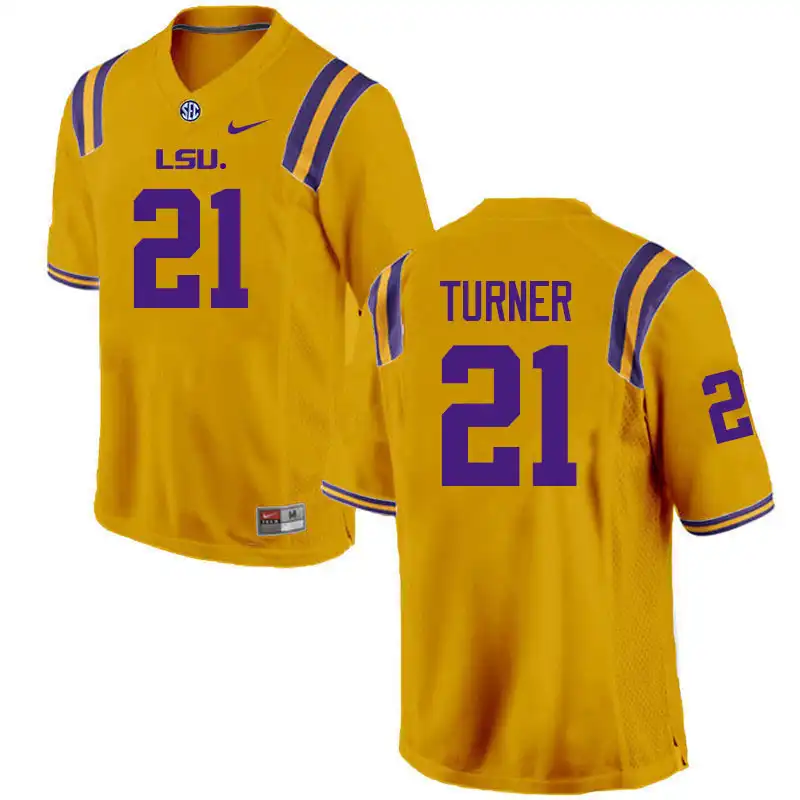 LSU Tigers #21 Michael Turner Men's Gold NCAA Football Jersey 2409XTWD5