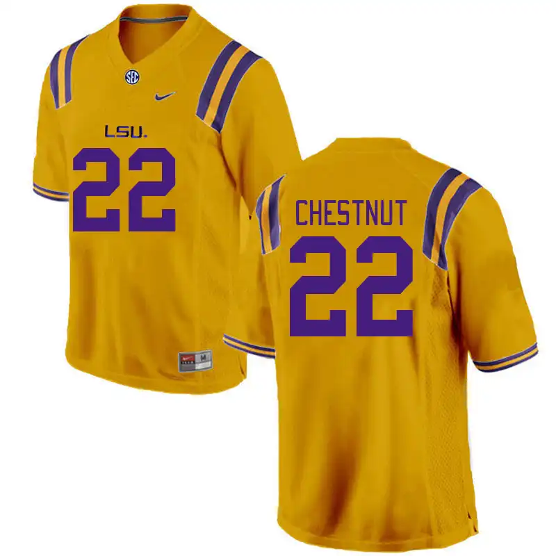 LSU Tigers #22 Duce Chestnut Men's Gold NCAA Football Jersey 2409WRUJ1