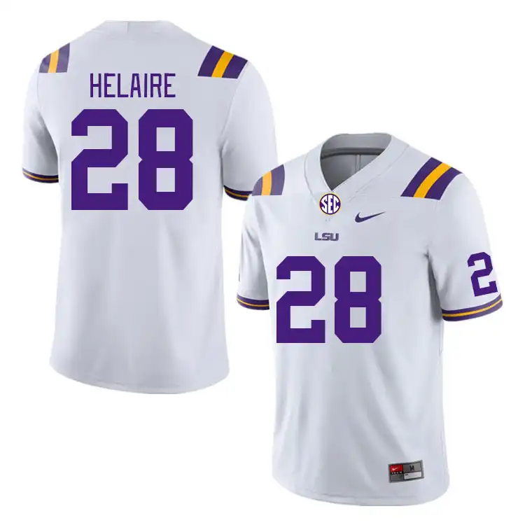 LSU Tigers #28 Cowinn Helaire Men's White NCAA Football Jersey 2409WLXO6