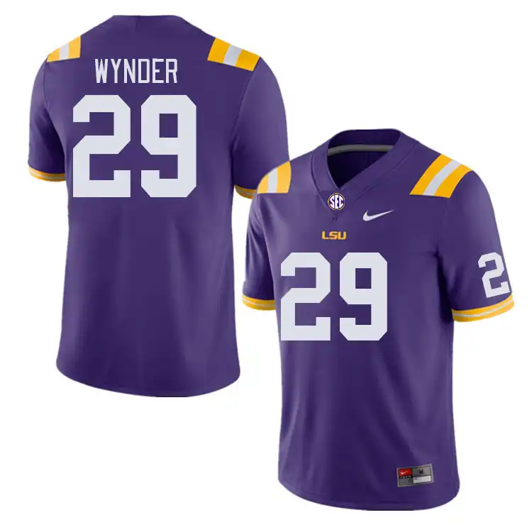 LSU Tigers #29 Jacall Wynder Men's Purple NCAA Football Jersey 2409YUSO5