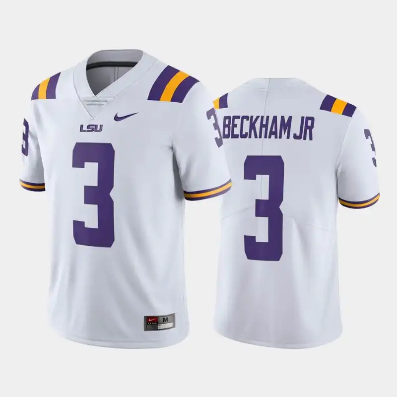 LSU Tigers #3 Odell Beckham Jr. Men's White NCAA Alumni Limited Football Jersey 2409SSJC2