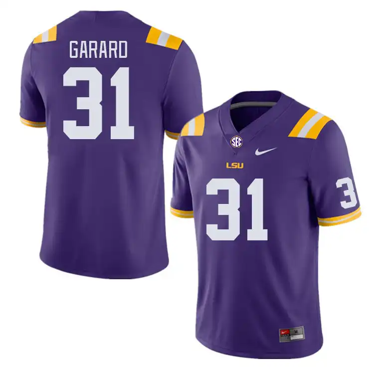 LSU Tigers #31 Everett Garard Men's Purple NCAA Football Jersey 2409WRKE8