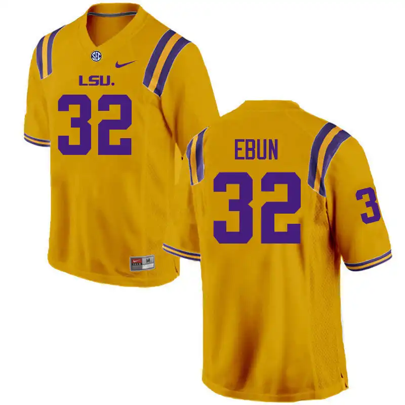 LSU Tigers #32 Joseph Ebun Men's Gold NCAA Football Jersey 2409BWRY7