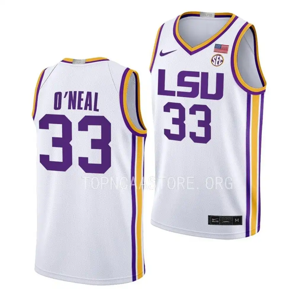 LSU Tigers #33 Shaquille O'Neal Men's Limited NCAA White Basketball Jersey 2409BCPQ8