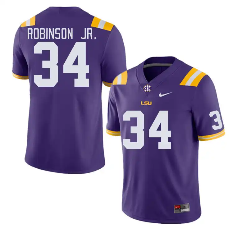 LSU Tigers #34 Ryan Robinson Jr. Men's Purple NCAA Football Jersey 2409PJBG1