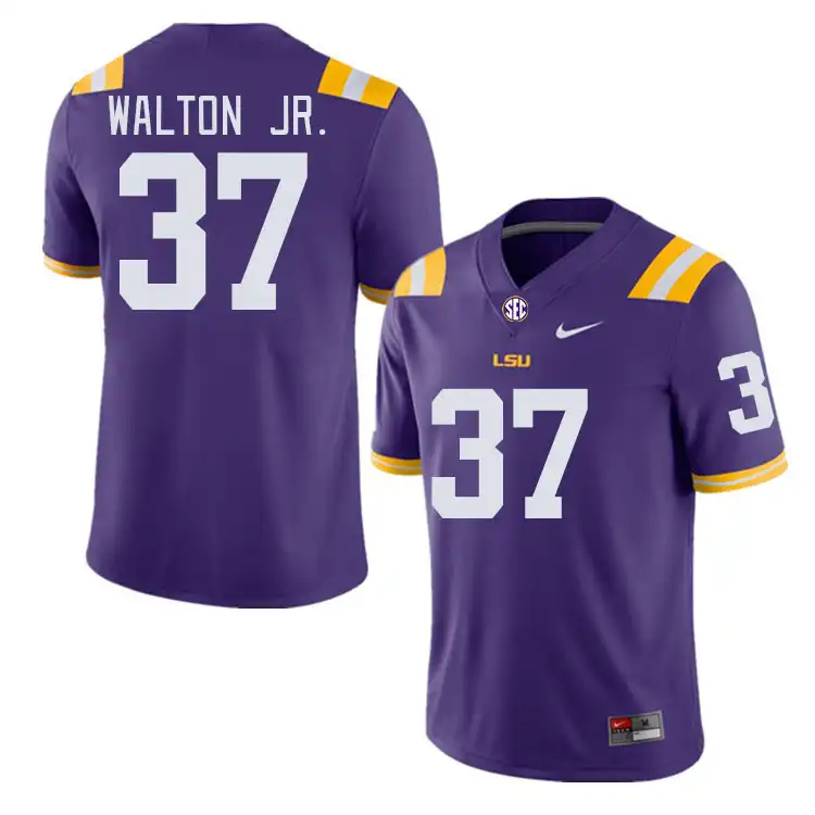 LSU Tigers #37 Craig Walton Jr. Men's Purple NCAA Football Jersey 2409YCXT3