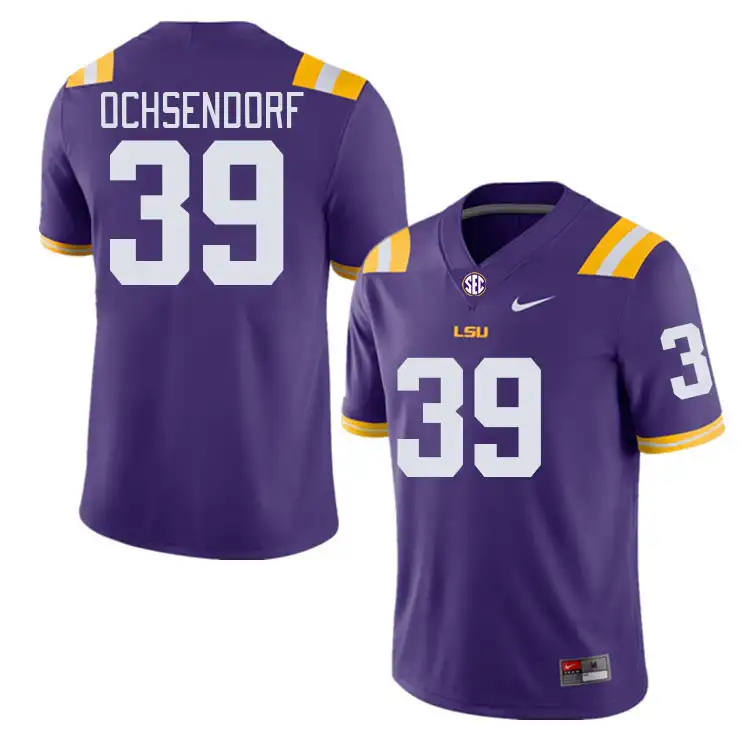 LSU Tigers #39 Blake Ochsendorf Men's Purple NCAA Football Jersey 2409EVXF0