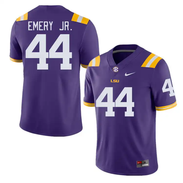 LSU Tigers #44 John Emery Jr. Men's Purple NCAA Football Jersey 2409IDFE1