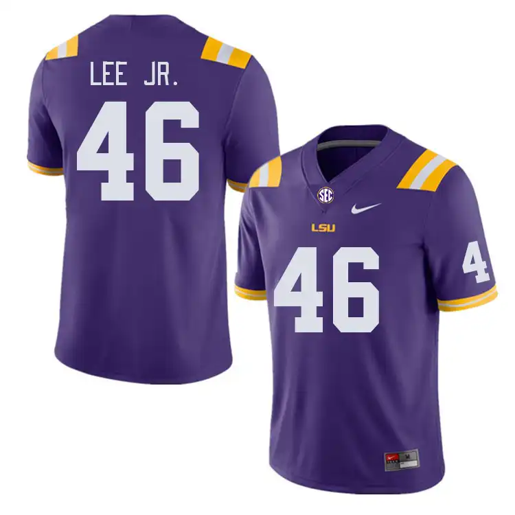 LSU Tigers #46 Shelby Lee Jr. Men's Purple NCAA Football Jersey 2409TXRP7