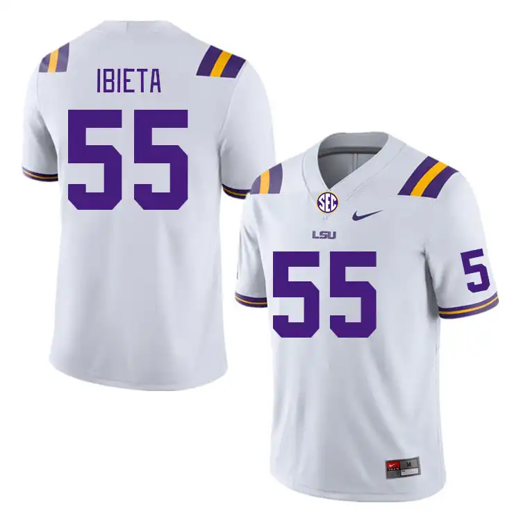 LSU Tigers #55 Jake Ibieta Men's White NCAA Football Jersey 2409JBWN1