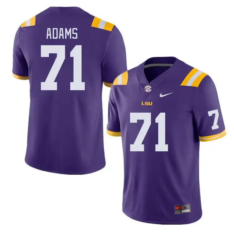 LSU Tigers #71 Tyree Adams Men's Purple NCAA Football Jersey 2409JORI0