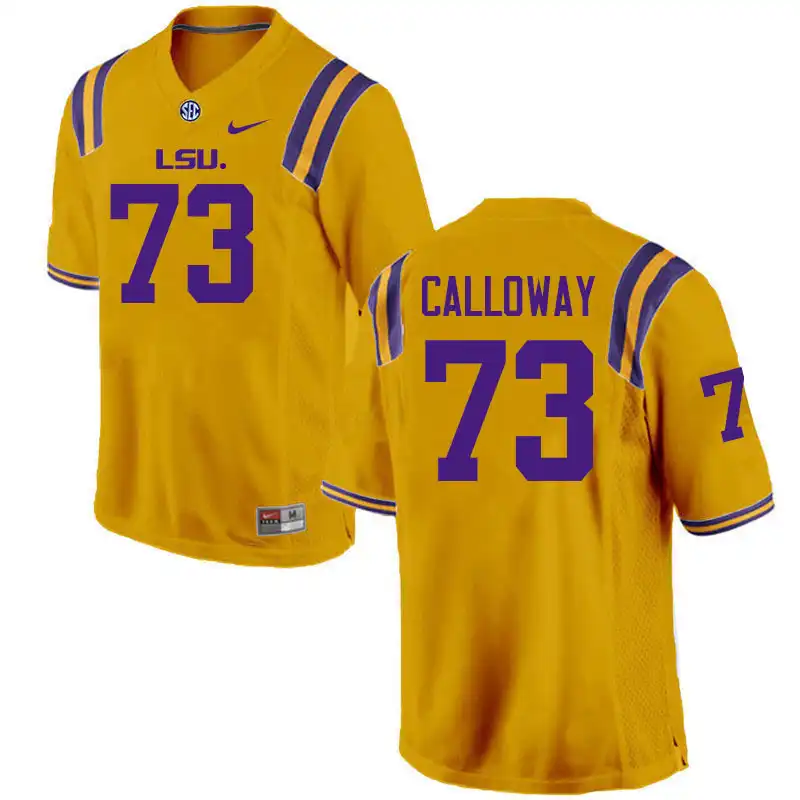 LSU Tigers #73 Ethan Calloway Men's Gold NCAA Football Jersey 2409VLSC6