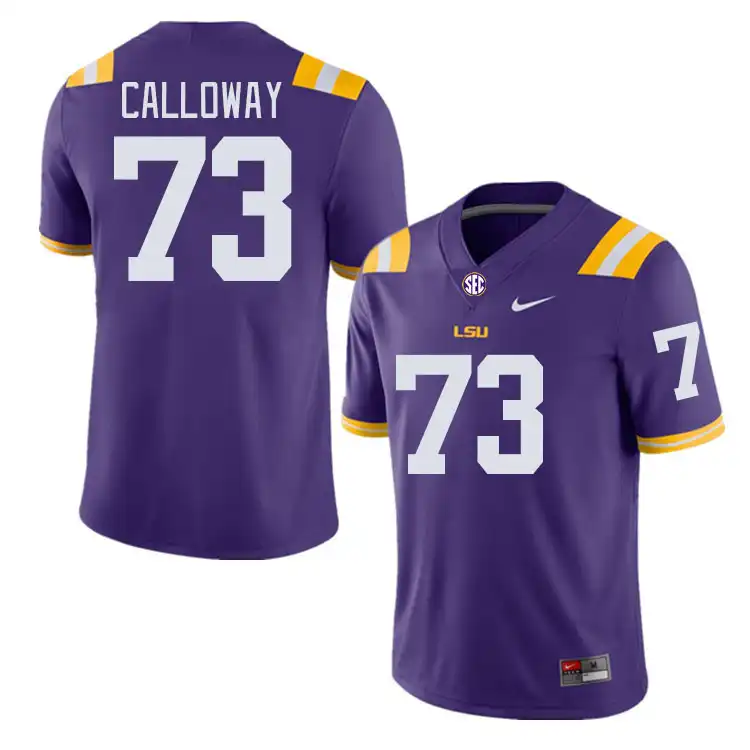 LSU Tigers #73 Ethan Calloway Men's Purple NCAA Football Jersey 2409MKDB5