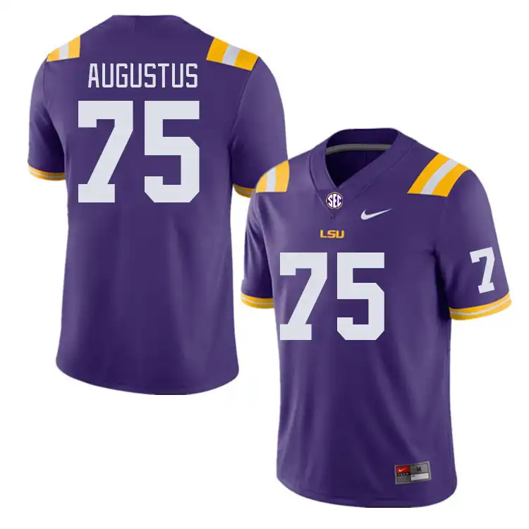 LSU Tigers #75 Braden Augustus Men's Purple NCAA Football Jersey 2409ORUQ4