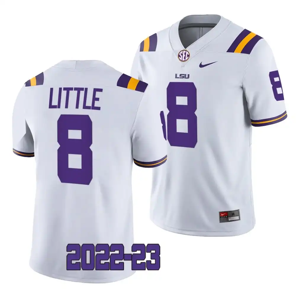 LSU Tigers #8 Desmond Little Men's 2022-23 NCAA Game White Football Jersey 2409HIKR1