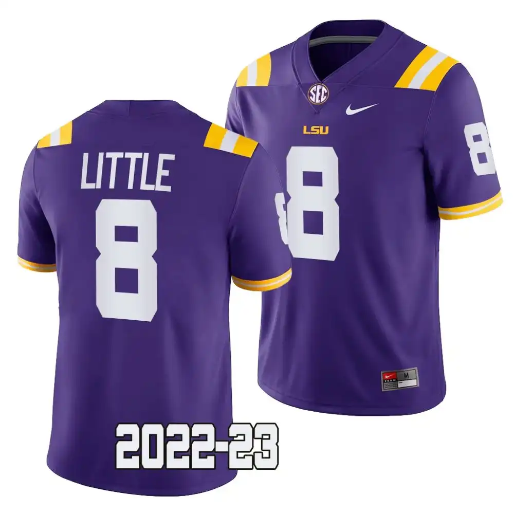 LSU Tigers #8 Desmond Little Men's 2022-23 NCAA Purple Game Football Jersey 2409PKHC0