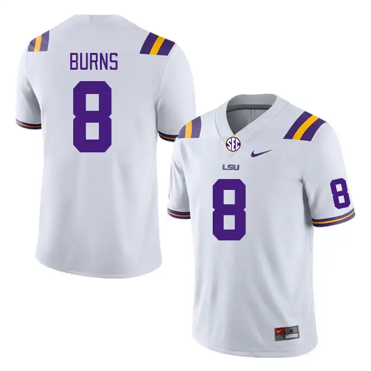 LSU Tigers #8 Major Burns Men's White NCAA Football Jersey 2409SWRW1