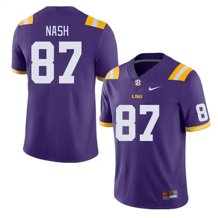 LSU Tigers #87 Noah Nash Men's Purple NCAA Football Jersey 2409EMRB5