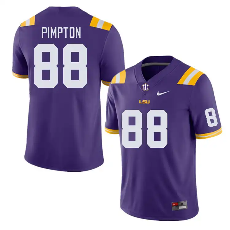 LSU Tigers #88 Ka'Morreun Pimpton Men's Purple NCAA Football Jersey 2409TLOG8