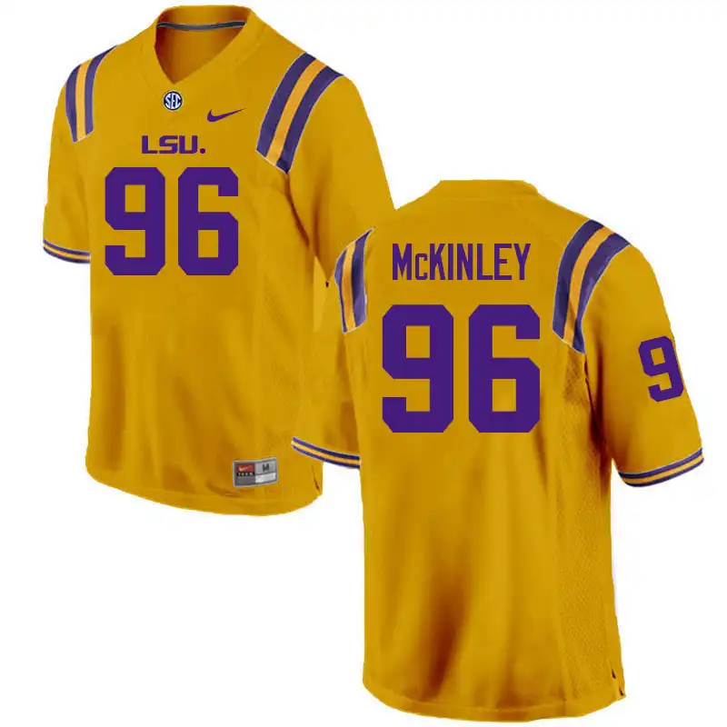 LSU Tigers #96 Dominick McKinley Men's Gold NCAA Football Jersey 2409MMWW0