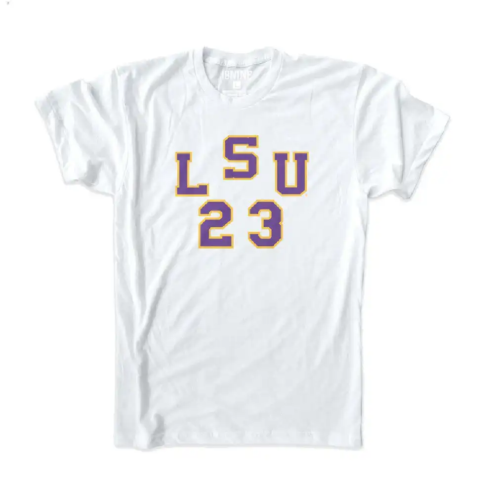 LSU Tigers Men's Pete Maravich vintage Pistol NCAA White Football T-Shirt 2409SHDO5